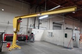 Caldwell 1/4 Ton Jib Crane - 20' 500LBS Capacity Rail, Includes Dayton 300LBS Chain Hoist and Attatc