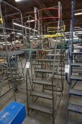 6 Step OSHA Rolling Steel Inventory Ladder, 6'