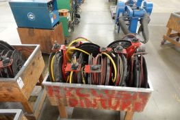 Lot of (8) Assorted Pneumatic Hose Reels