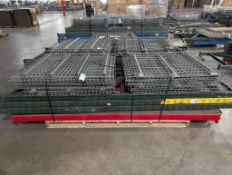 (10) Bays of Disassembled Slotted Heavy Duty Pallet Racking w/ Wire Decking (3 Pallets)
