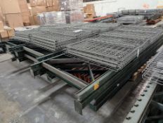(11) Bays of Disassembled Slotted Heavy Duty Pallet Racking w/ Wire Decking (3 Pallets)