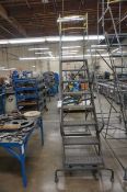 9 Step OSHA Rolling Steel Inventory Ladder, 9', (2) 8 step OSHA inventory ladder & (1) 7 step COTTER