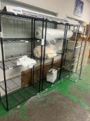 (3) Wire Racks and Coat Rack