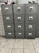 (3) Fireproof 4-Drawer Filing Cabinets