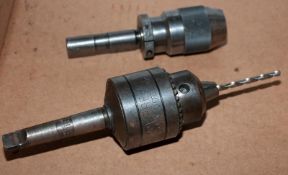 (2) Drill Chucks, (1) 3/8