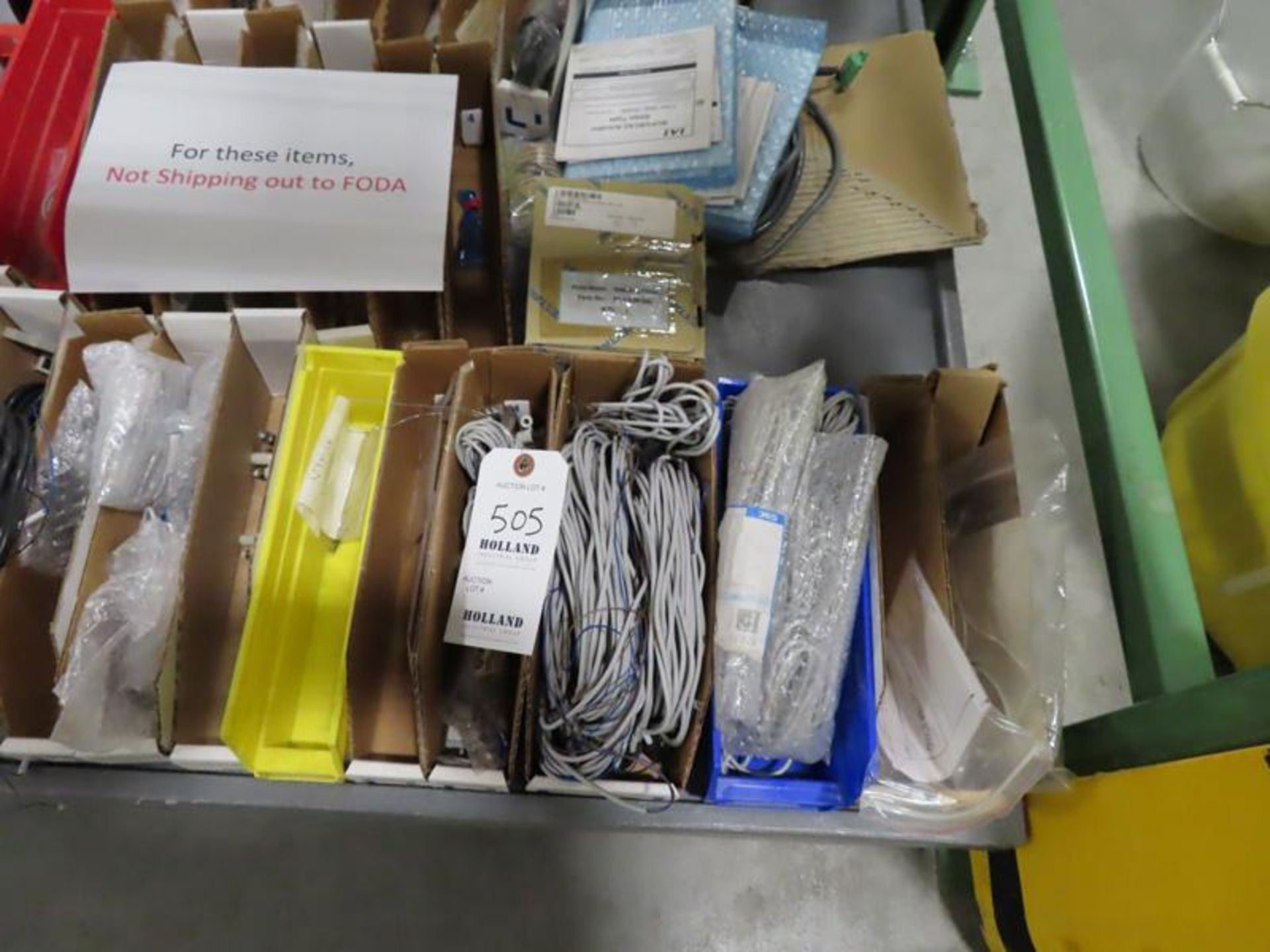 Spill Kits, Misc Keyance, Omiron and other parts, 3 plastic pallets and rolling cart - Image 2 of 7