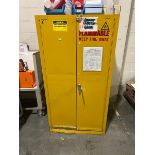 Justrite Safety Storage Flammable Cabinet (approximately 5.5ft) and contents