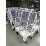 29 Metal and Plexiglass rolling carts (approx 2ftx3ft)