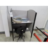 Single Person Cubicle and Work Stool