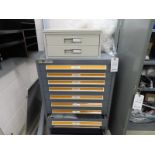 Stanley Vidmar Tool Organizer & Contents along with 2 drawer organizer