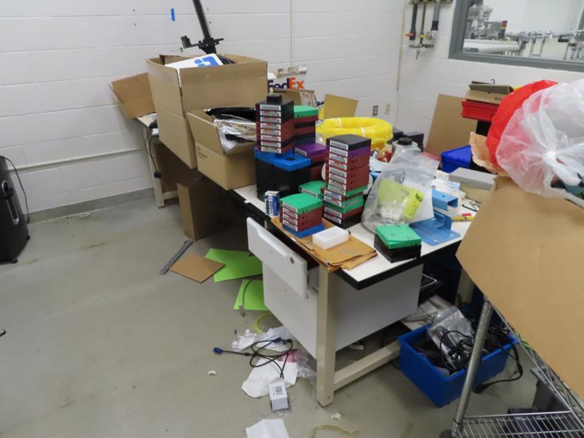 Contents of Room including carts, work tables, Parts, File Cabinet, Moorefeed Corp Vibratory Feeder - Image 5 of 6