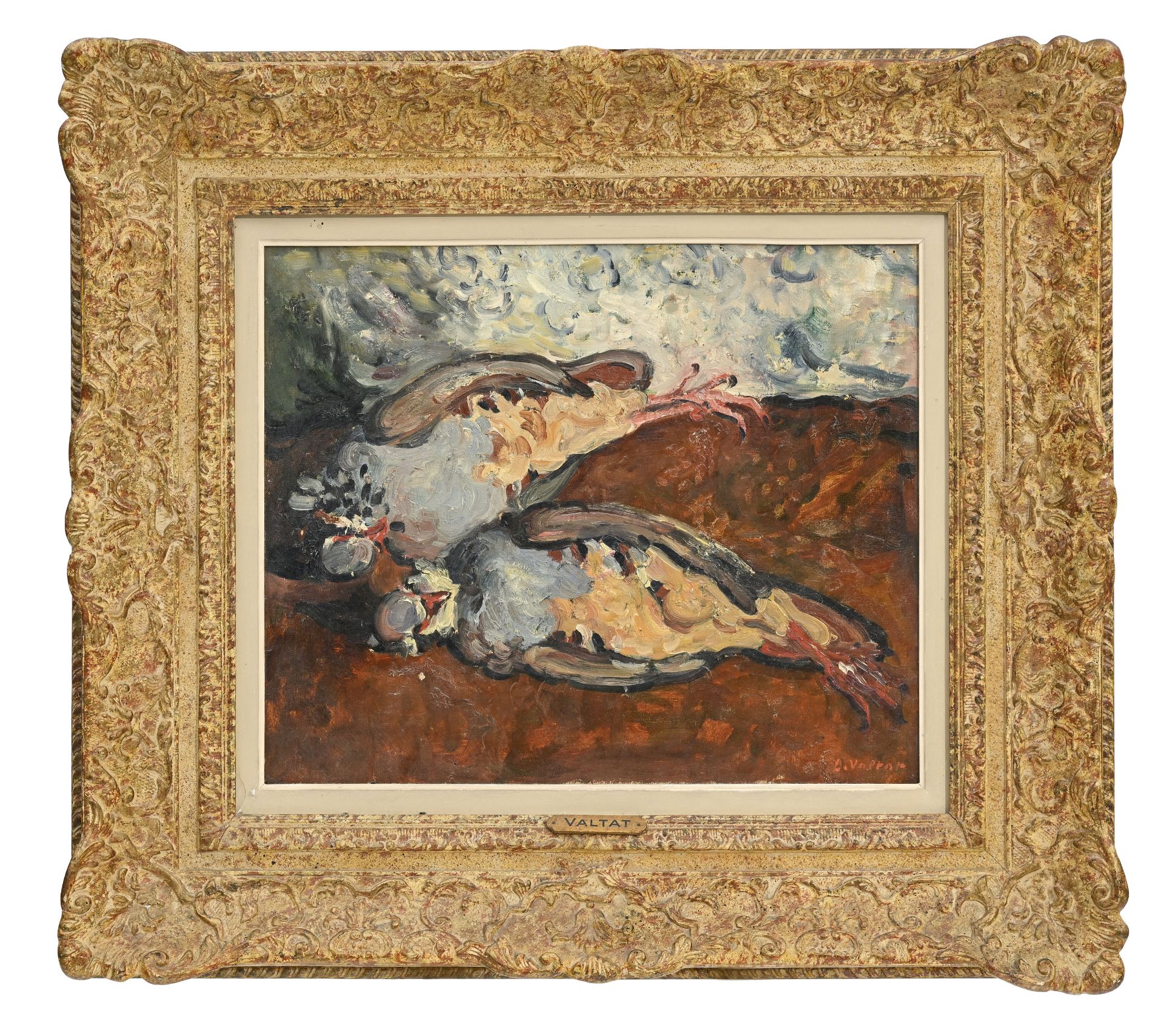Louis Valtat (1869-1952), Nature morte aux pigeons, huile sur toile, signée, 38x46 cm - Bild 2 aus 5