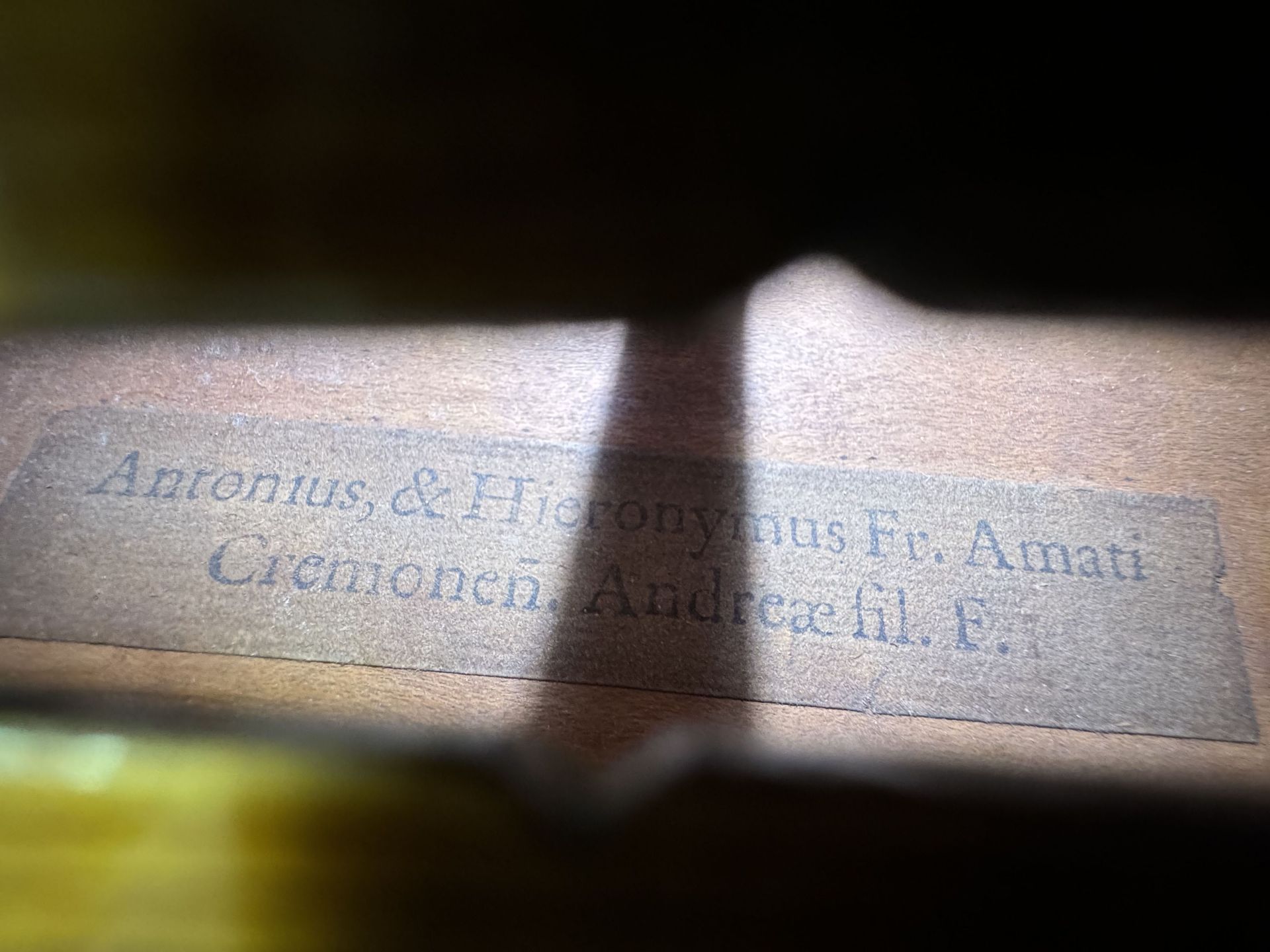 Violon par A&H Amati, Crémone 1584. (34.3 mm). Avec certificats W.E. Hill & Sons et H. Werro - Bild 8 aus 14