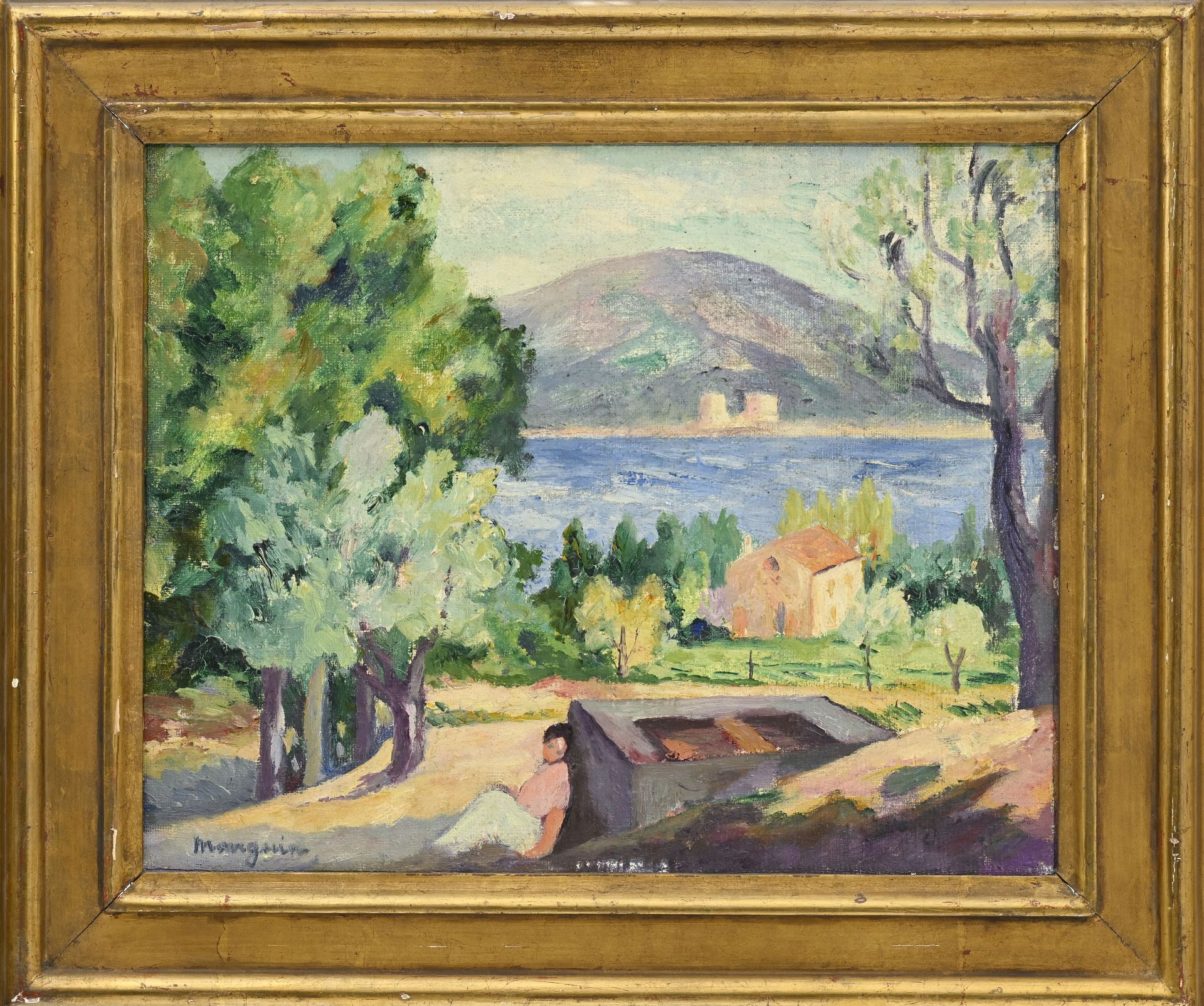 Henri Manguin (1874-1949), Le lavoir près de la Chapelle Sainte-Anne, Saint-Tropez , 1922, huile su - Bild 2 aus 5