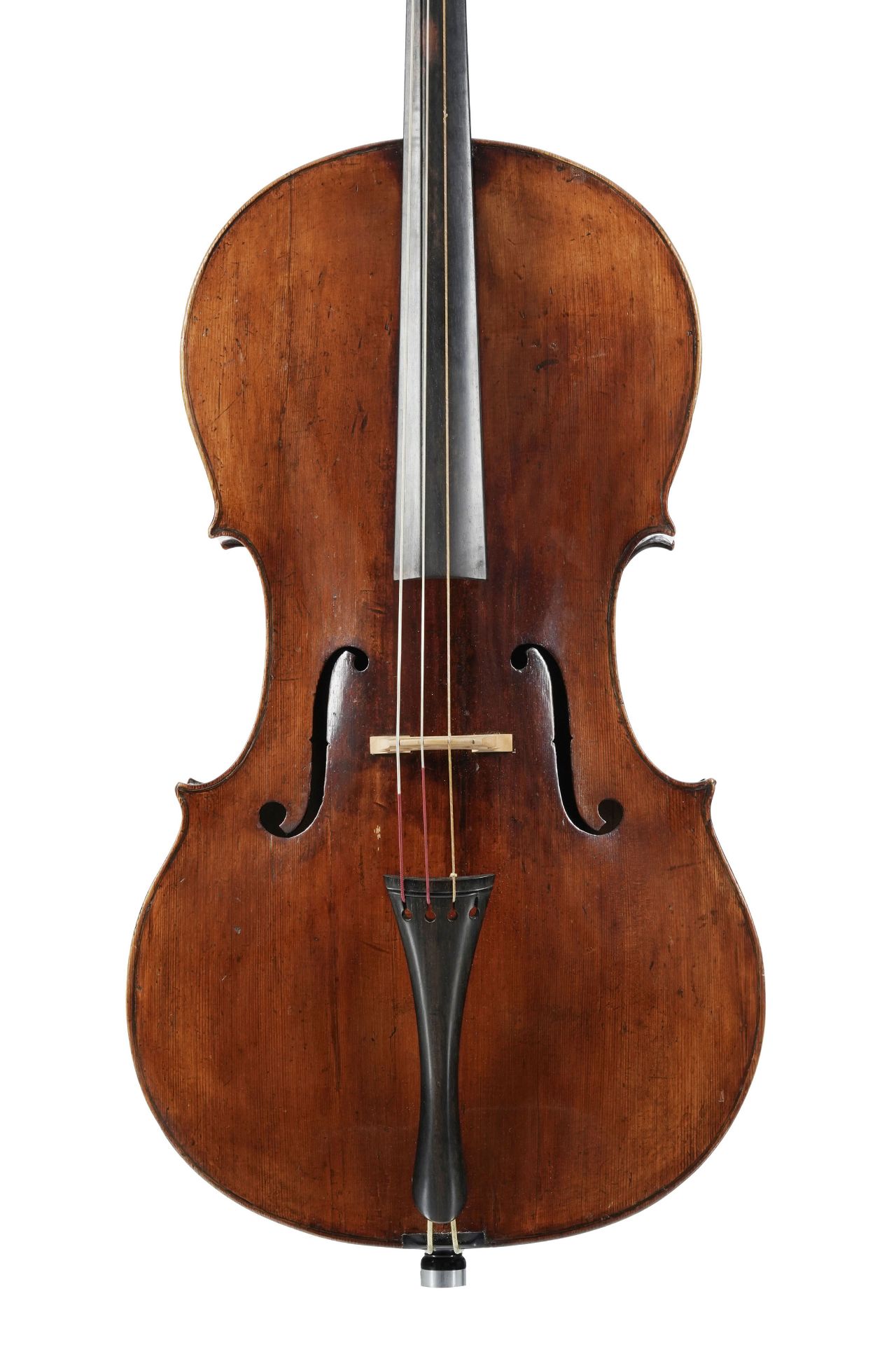 Violoncelle français XVIIIe s. portant une étiquette apocryphe « Tononi »