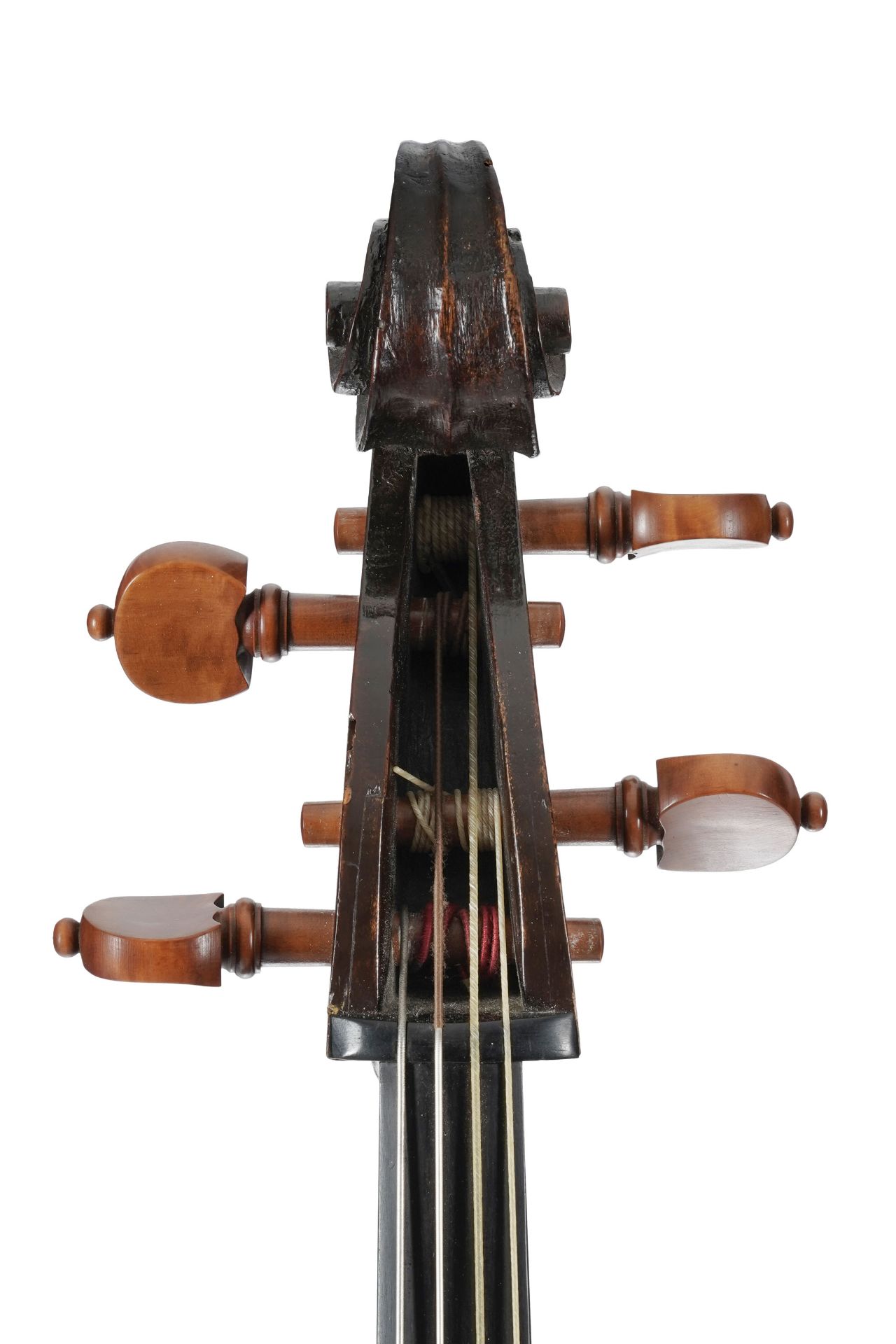 Violoncelle italien XVIIIe s. avec étiquette partiellement déchirée de Testore, restauré par Breton - Image 3 of 11