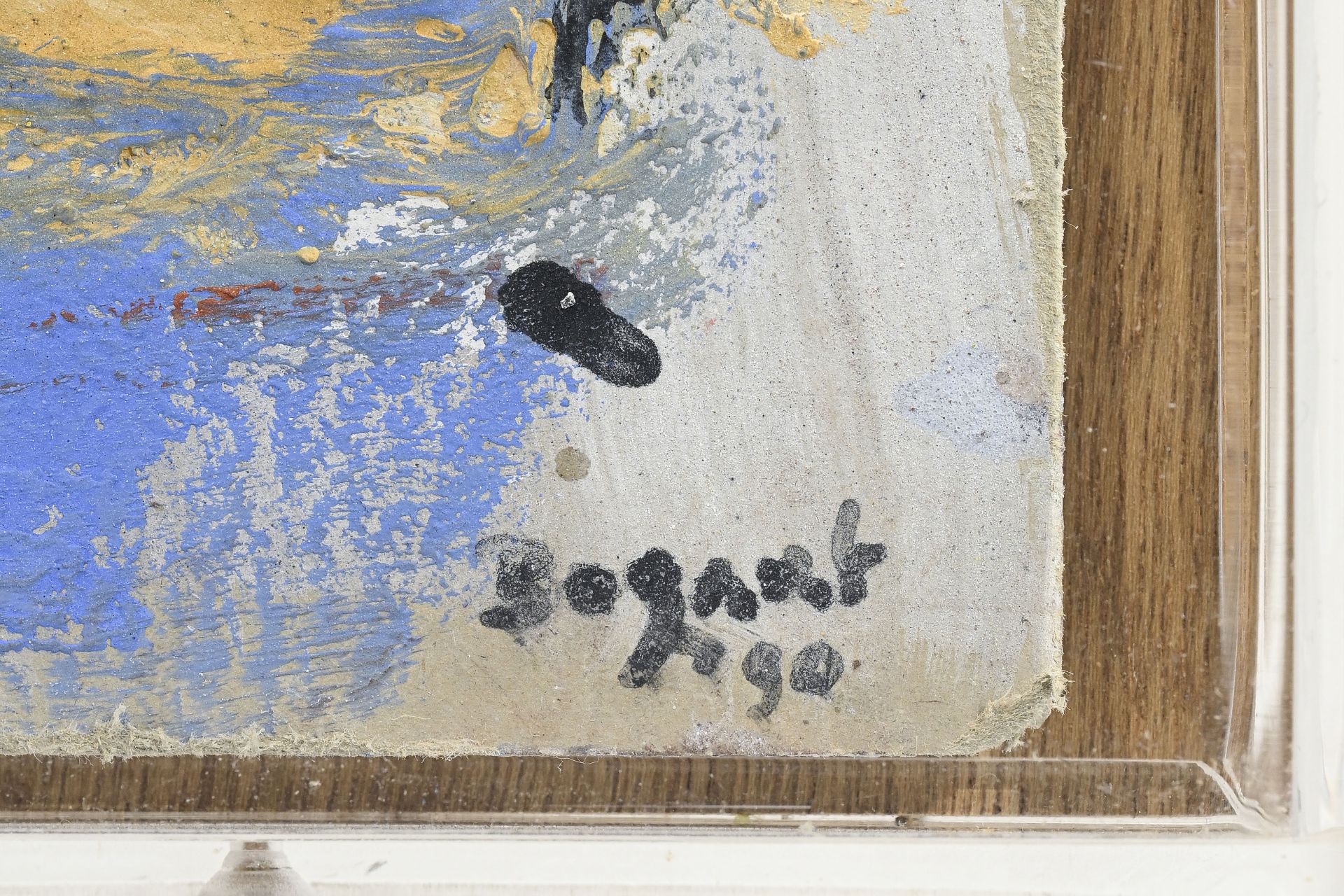 Bram Bogart (1921-2012), Sans titre, 1990, tech. mixte sur carton [...], signée et datée, contresign - Bild 4 aus 5