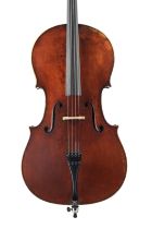 Violoncelle français fait par Joseph Hel à Lille en 1892, dont il porte l'étiquette originale