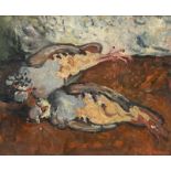 Louis Valtat (1869-1952), Nature morte aux pigeons, huile sur toile, signée, 38x46 cm