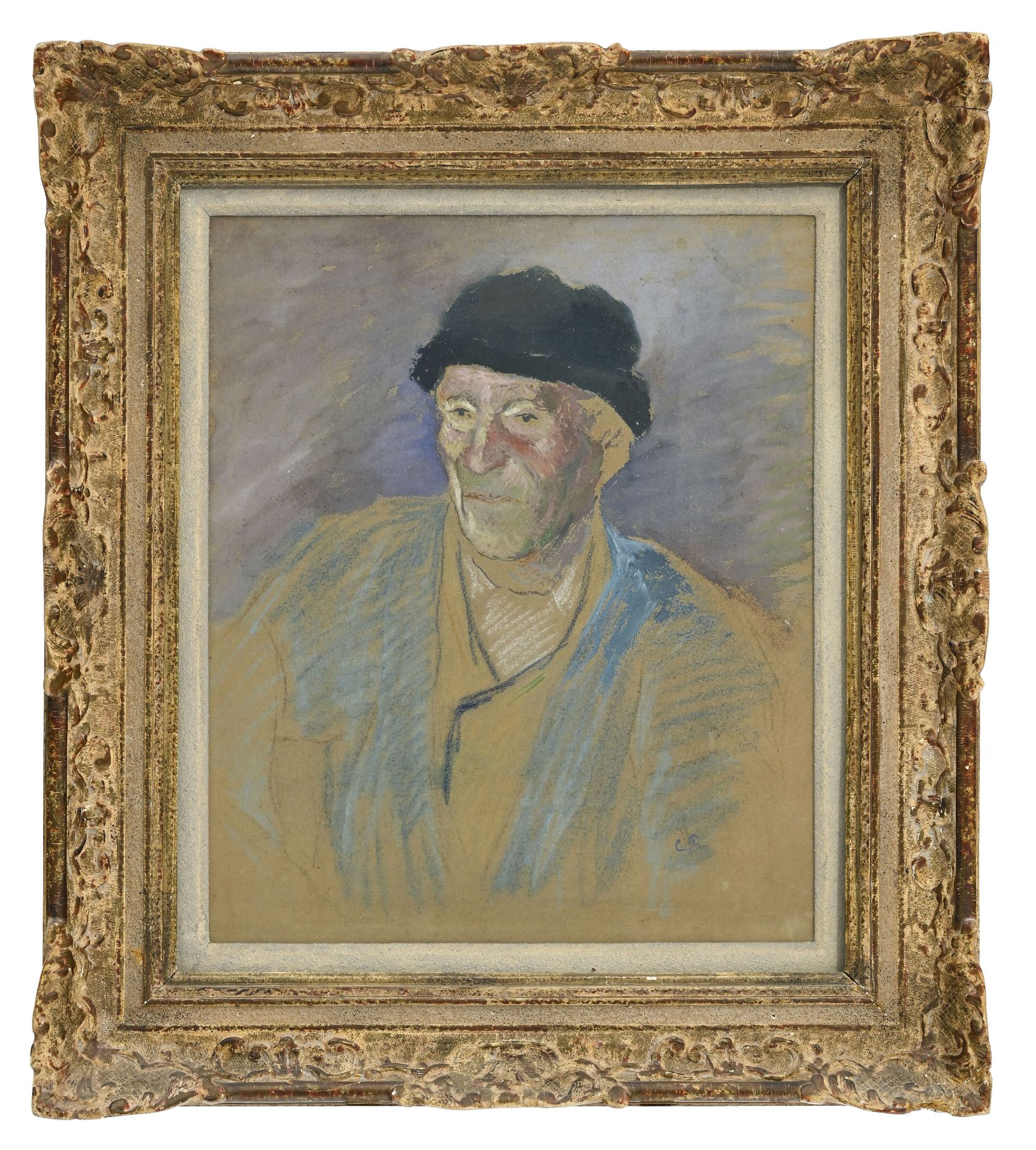 Camille Pissarro (1830-1903), Tête de vieux paysan , vers 1879, détrempe et pastel sur papier, esta - Bild 2 aus 5