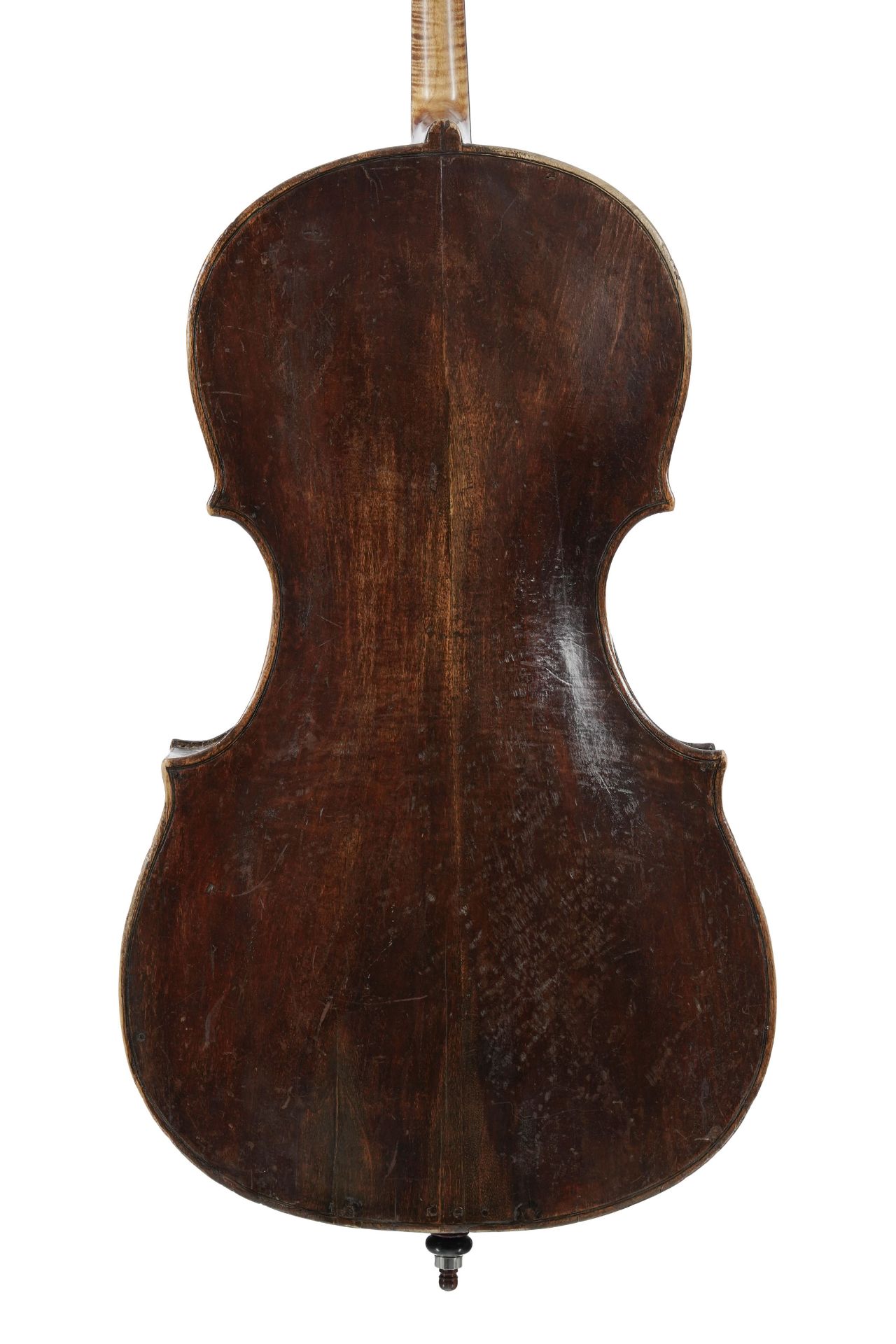 Violoncelle italien XVIIIe s. avec étiquette partiellement déchirée de Testore, restauré par Breton - Bild 2 aus 11