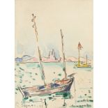 Paul Signac (1863-1935), Le Trieux (un sinagot du Morbihan) , 1925, aquarelle, signée, datée et ann