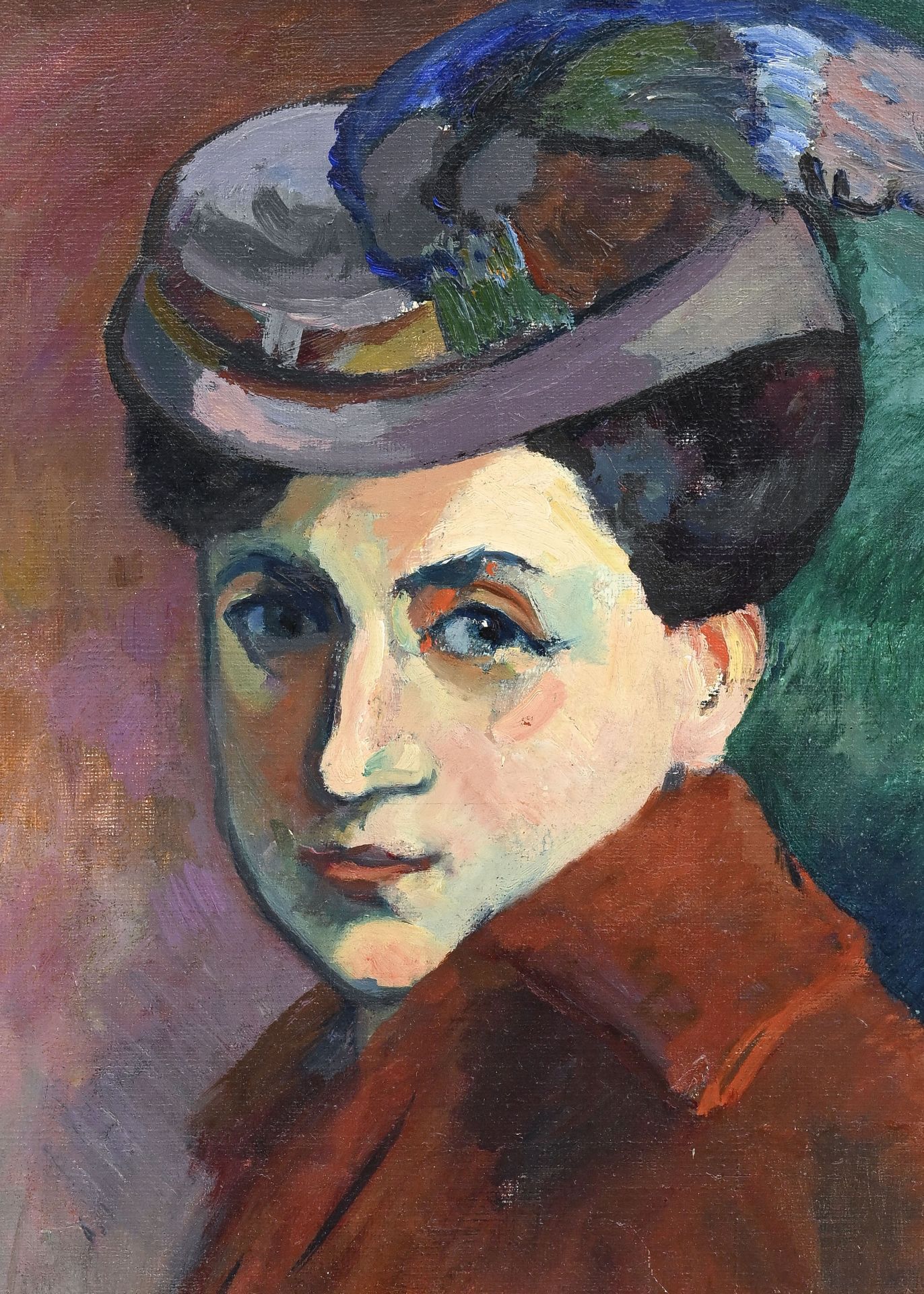 Henri Manguin (1874-1949), La femme au carrick, Jeanne , huile sur toile, signée, 73,5x60,5 cm - Image 3 of 5
