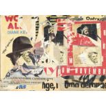 Villeglé (1926-2022), Rue des Gravilliers , 1985, affiches [...] sur toile, signée, datée et titrée