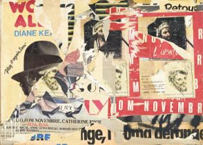 Villeglé (1926-2022), Rue des Gravilliers , 1985, affiches [...] sur toile, signée, datée et titrée