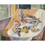 Henri Manguin (1874-1949), Coquilles Saint-Jacques et rougets , 1920, huile sur toile, signée, 60x7