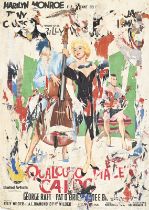 Rotella (1918-2006), Marilyn folle , 1963, décollage d'affiches marouflées sur papier, signée, daté