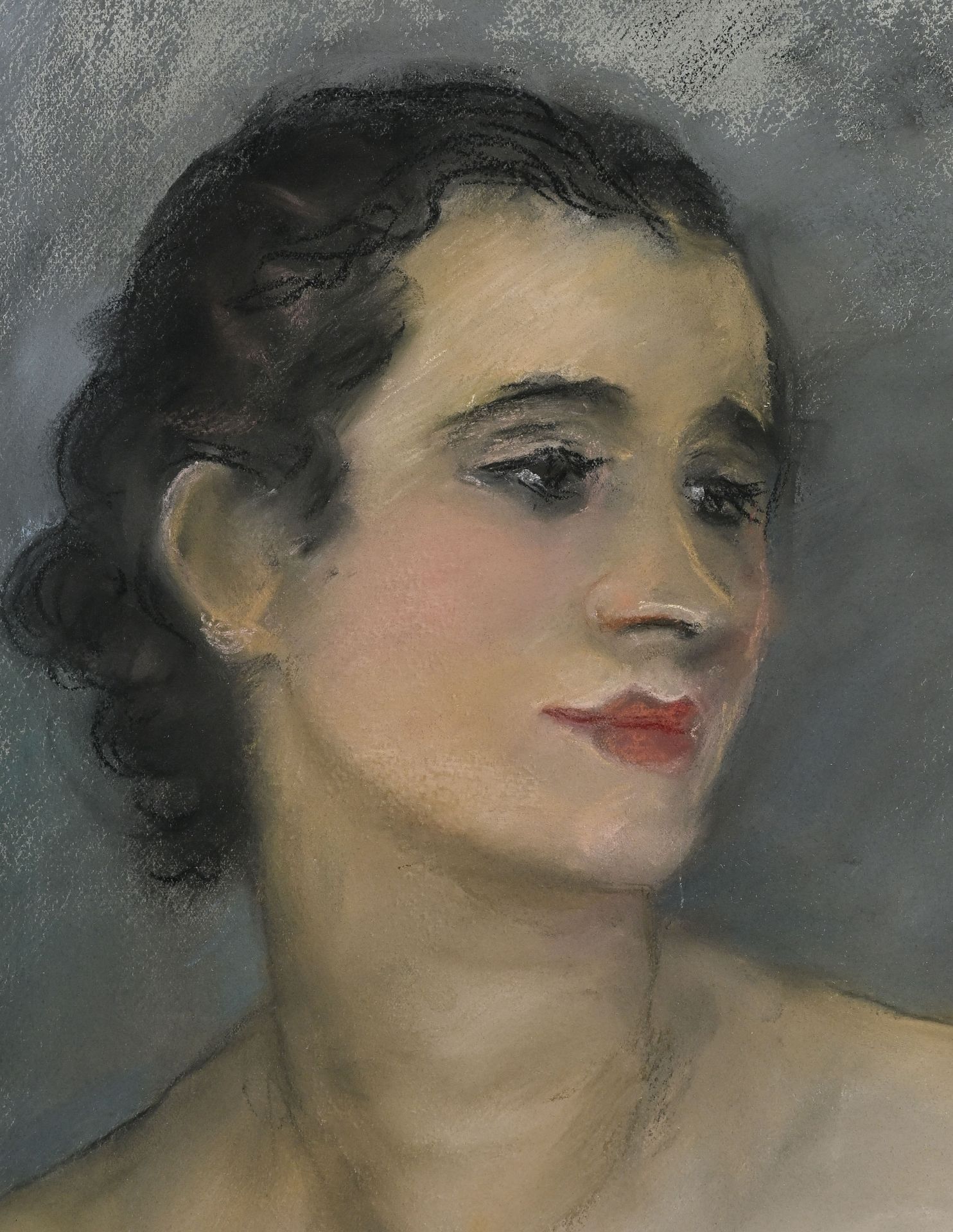Charles Camoin (1879-1965), Portrait de femme , pastel sur papier, signé, 44x37,5 cm - Image 3 of 5