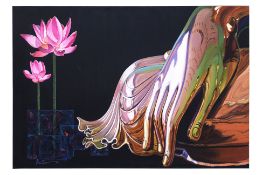 KYEE SOE (BURMESE, B. 1964) - BUDDHA HAND WITH LOTUS