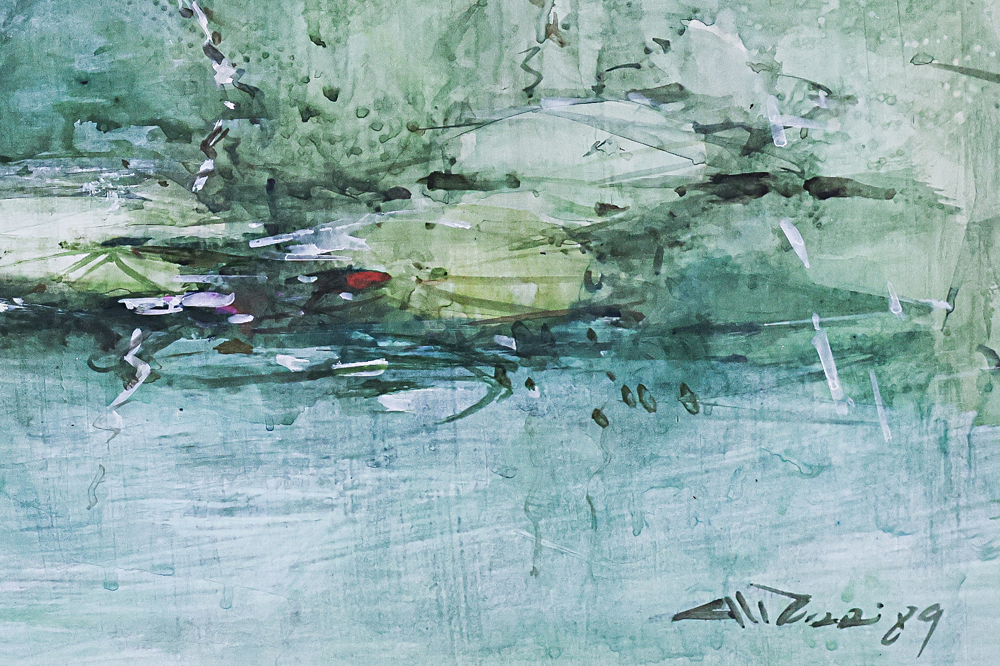 ANG AH TEE (SINGAPORE B.1947) - LOTUS POND - Image 3 of 8