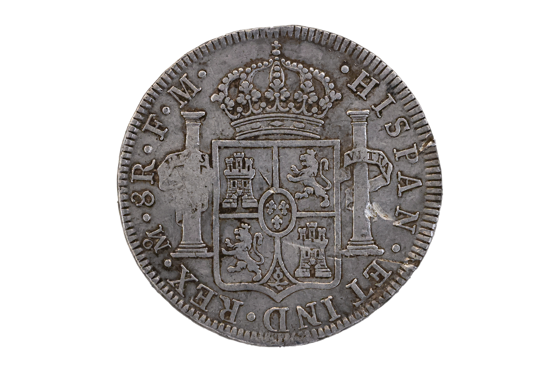 MEXICO 8 REALES 1775 JAVA COUNTERMARK - Image 2 of 2