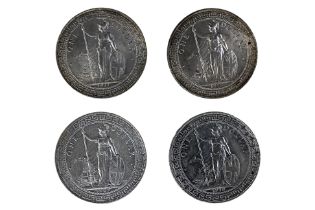 A GROUP OF GREAT BRITAIN BRITISH TRADE DOLLARS (4)