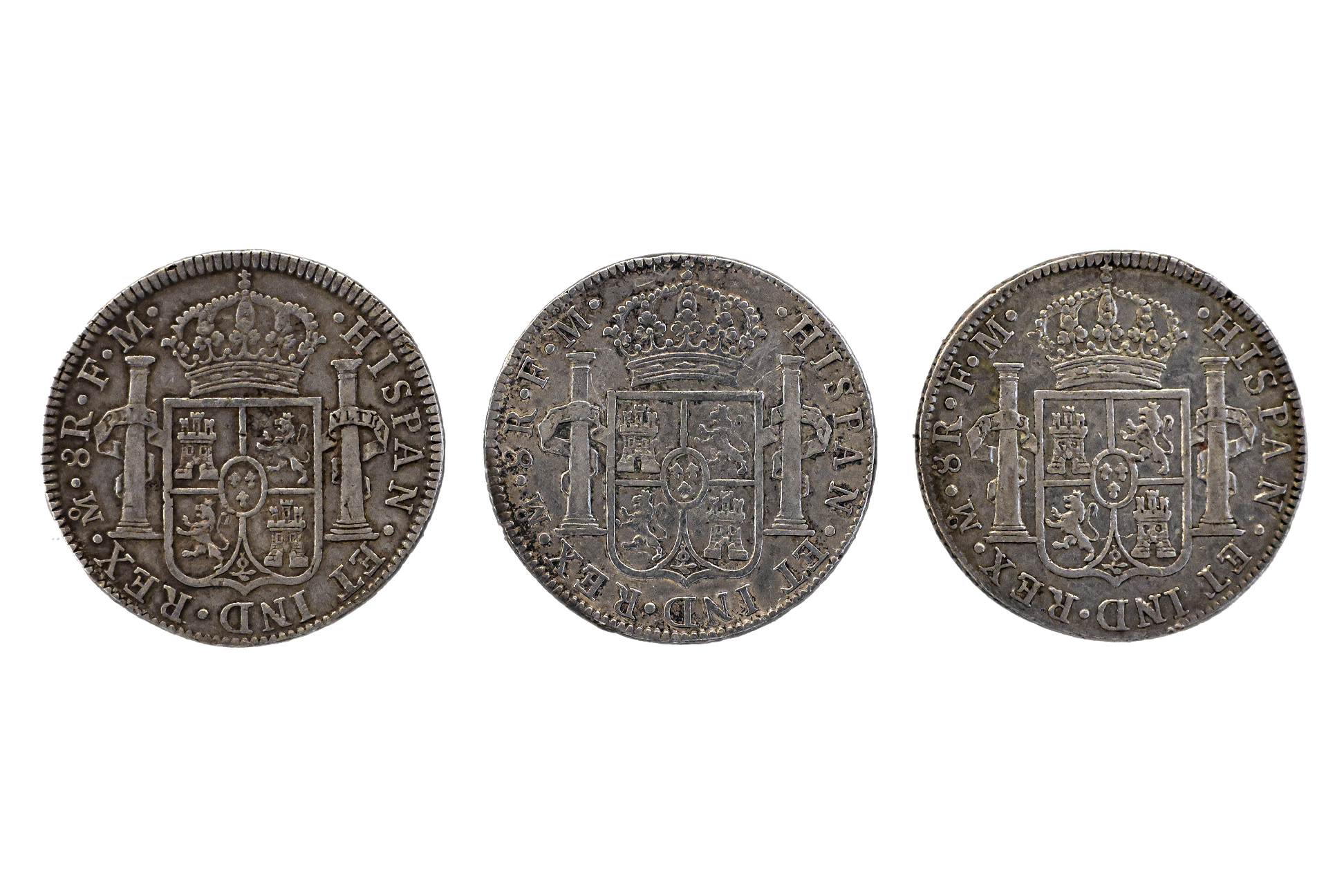 MEXICO 8 REALES 1789, 1790, 1792 (3) - Image 2 of 2