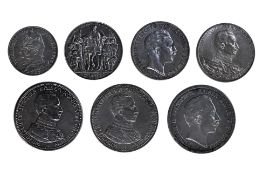 A GROUP OF GERMANY PRUSSIA COINS 1901,1907, 1912, 1913, 1914