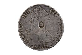 BOLIVIA 8 REALES 1796 GEORGE III COUNTERMARK