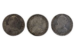 MEXICO 8 REALES 1773, 1774, 1775 (3)