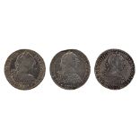 MEXICO 8 REALES 1784, 1785, 1786 (3)