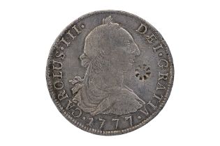 BOLIVIA 8 REALES 1777 COUNTERMARK