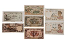 AN ASSORTED GROUP OF BANQUE DE L'INDOCHINE BANKNOTES