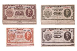 A GROUP OF NETHERLANDS INDIES BANKNOTES 1943