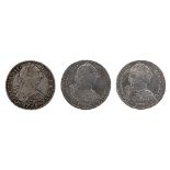 MEXICO 8 REALES 1783 1788, 1789 (3)