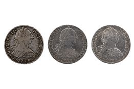 MEXICO 8 REALES 1783 1788, 1789 (3)
