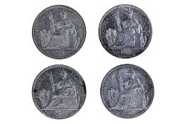 FRENCH INDOCHINA PIASTRE 1913 A, 1924 A, 1925 A, 1926 A (4)