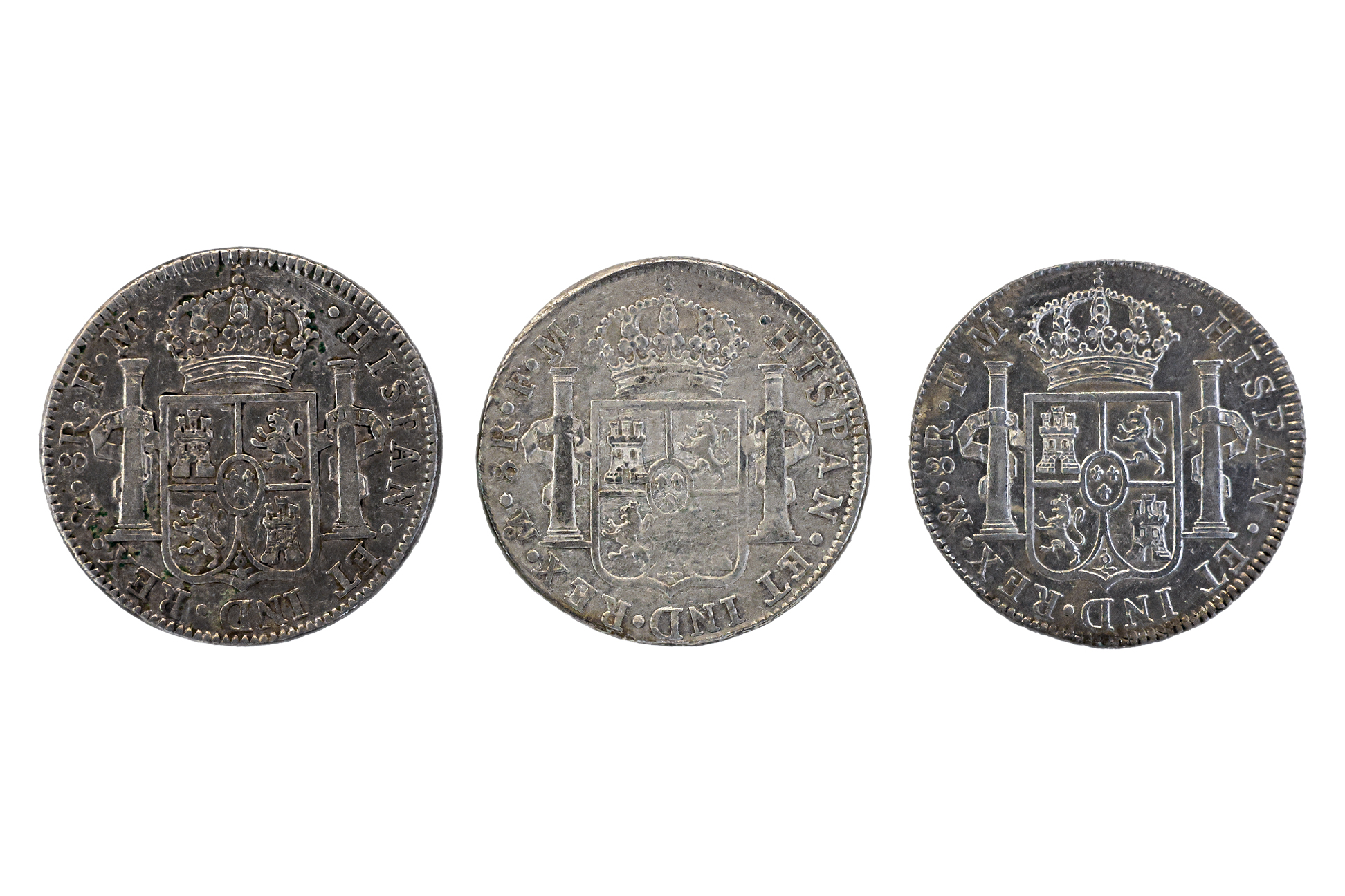 MEXICO 8 REALES 1789, 1790, 1793 (3) - Image 2 of 2