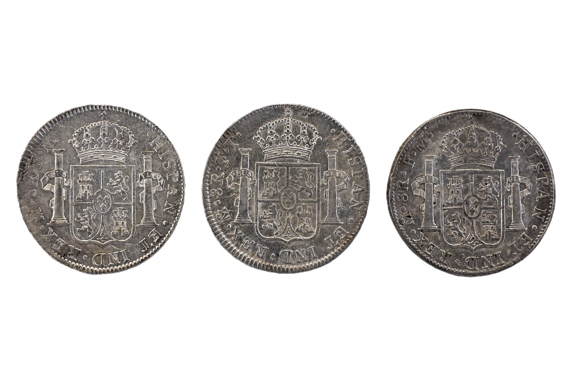 MEXICO 8 REALES 1799, 1800, 1801 (3) - Image 2 of 2