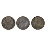 MEXICO 8 REALES 1789, 1790, 1792 (3)